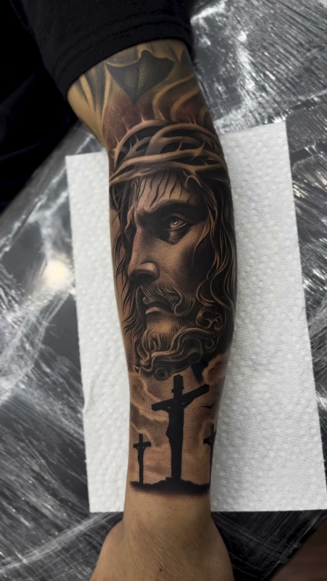 Still from christ portrait and crosses by Juan Martin