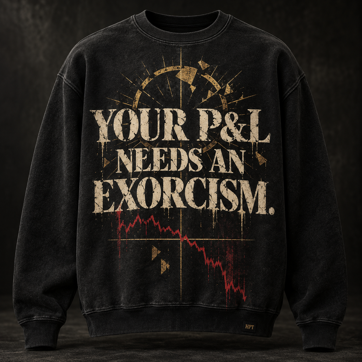 Black HPT P and L exorcism crewneck