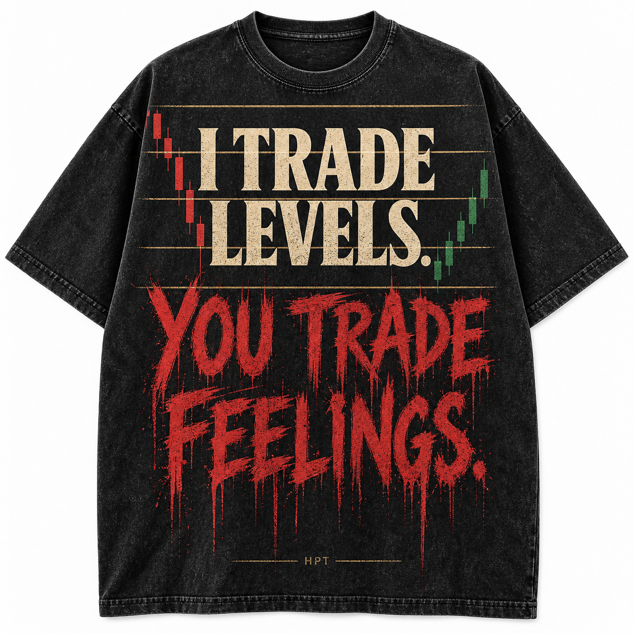 Black HPT levels versus feelings tee