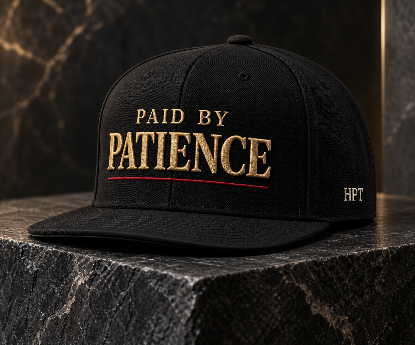 Black Paid by Patience HPT snapback