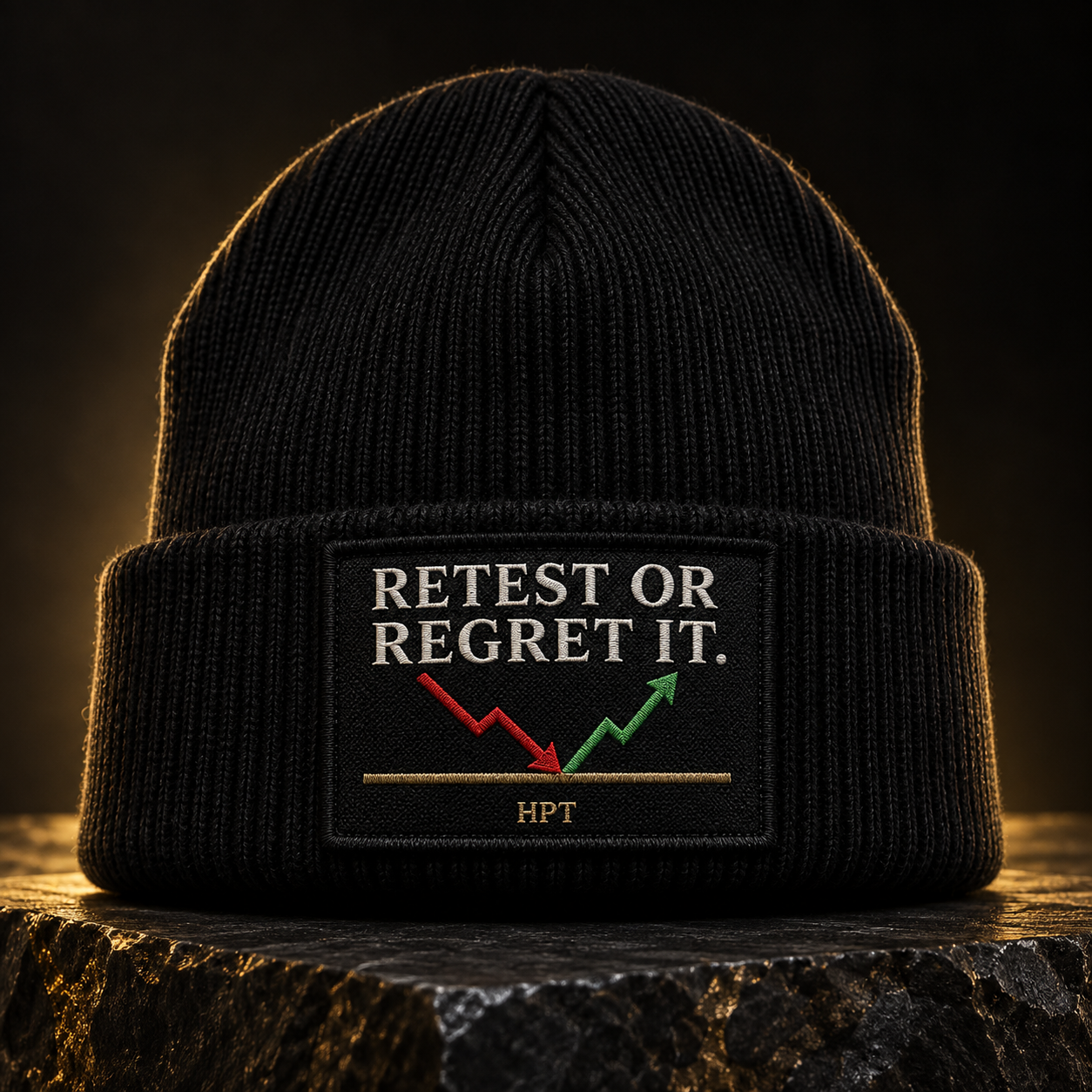 Black Retest or Regret It HPT beanie