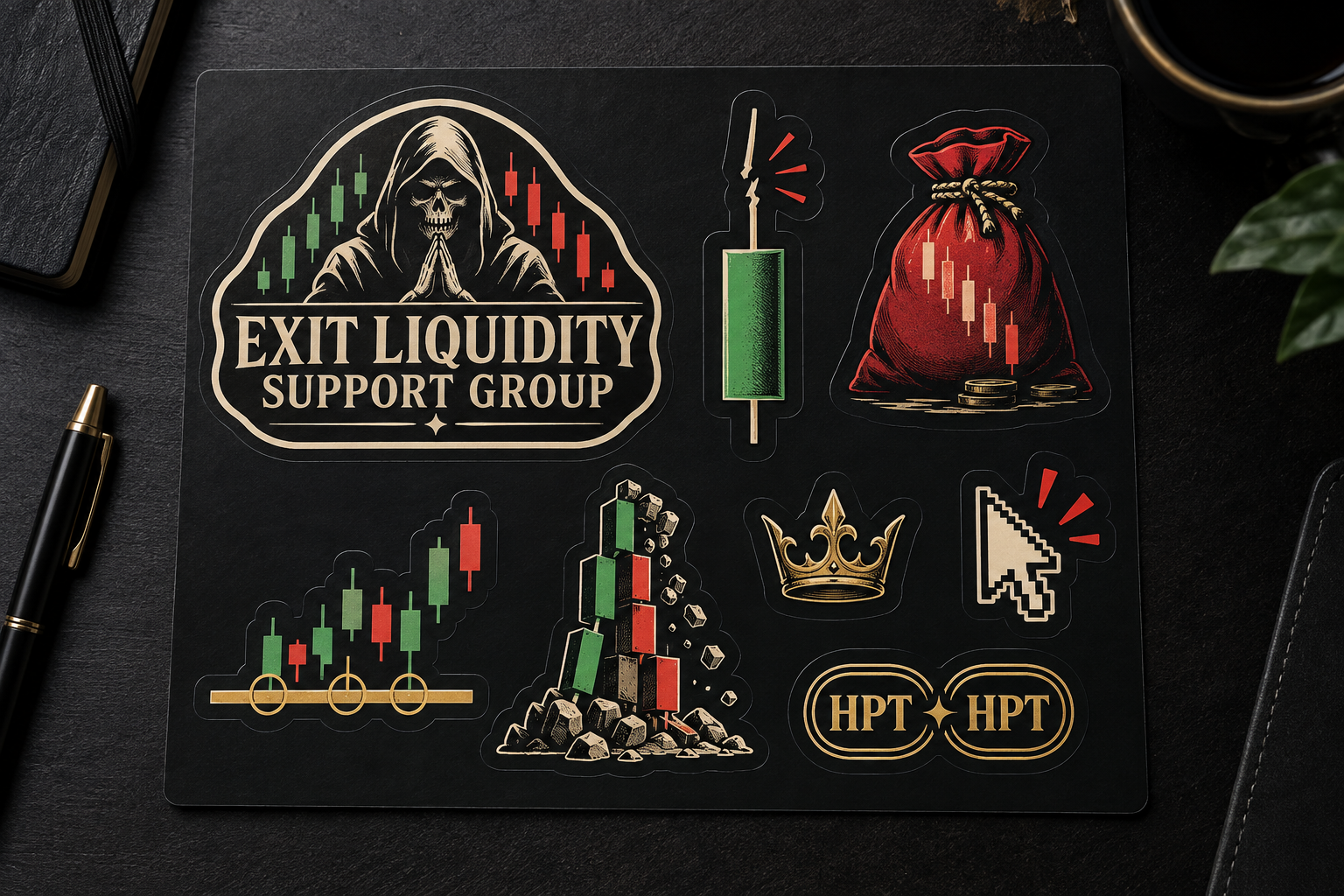 HPT Exit Liquidity Support Group sticker sheet