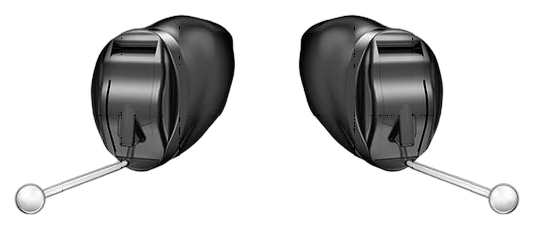 Black CIC hearing aids
