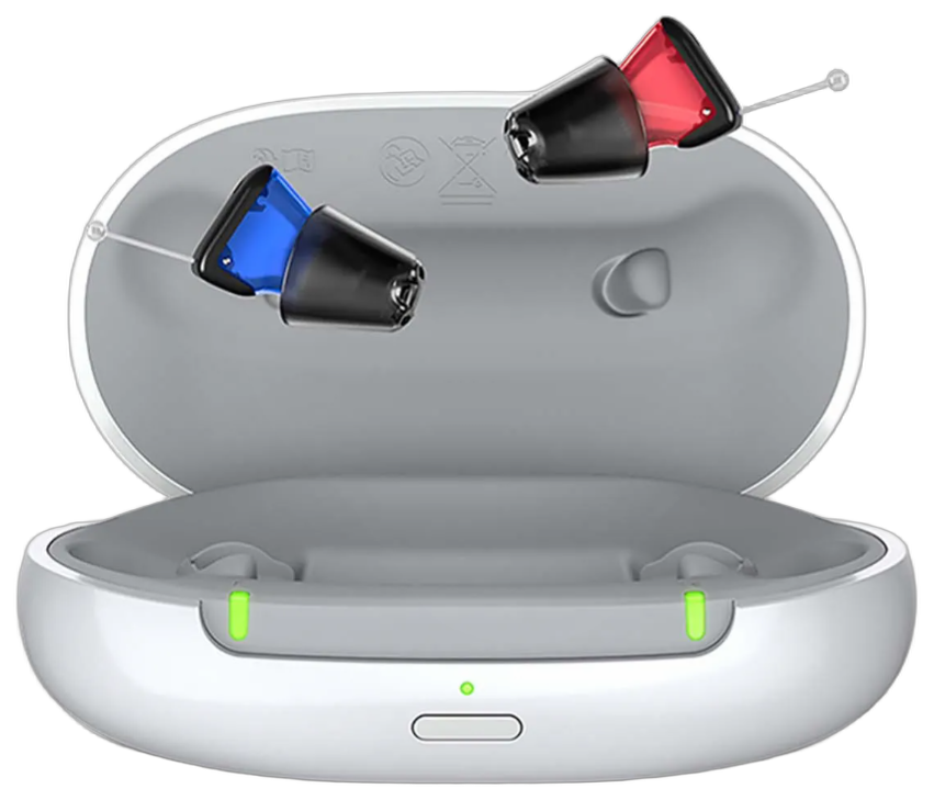 IIC hearing aids with charger