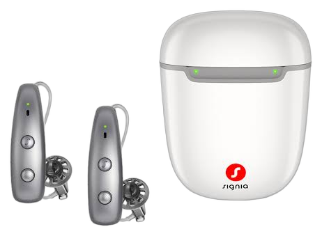 Signia hearing aids with charger