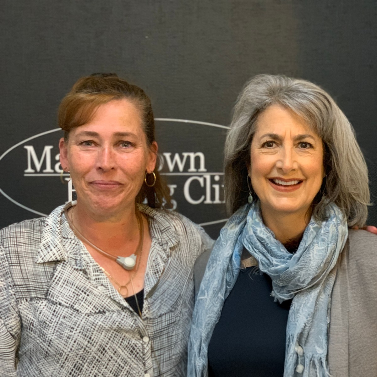 Maria Brown with a client