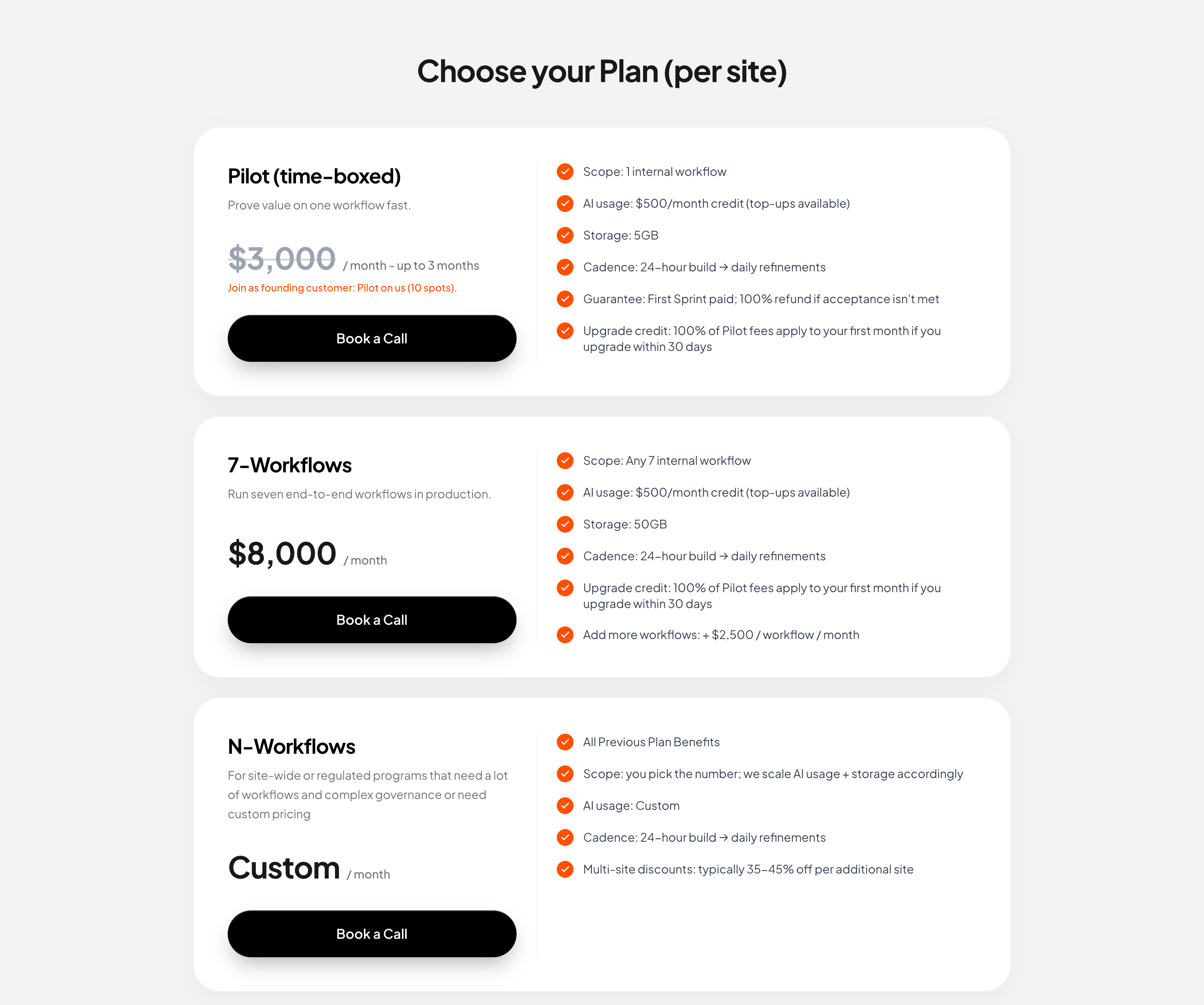 Pricing Section preview