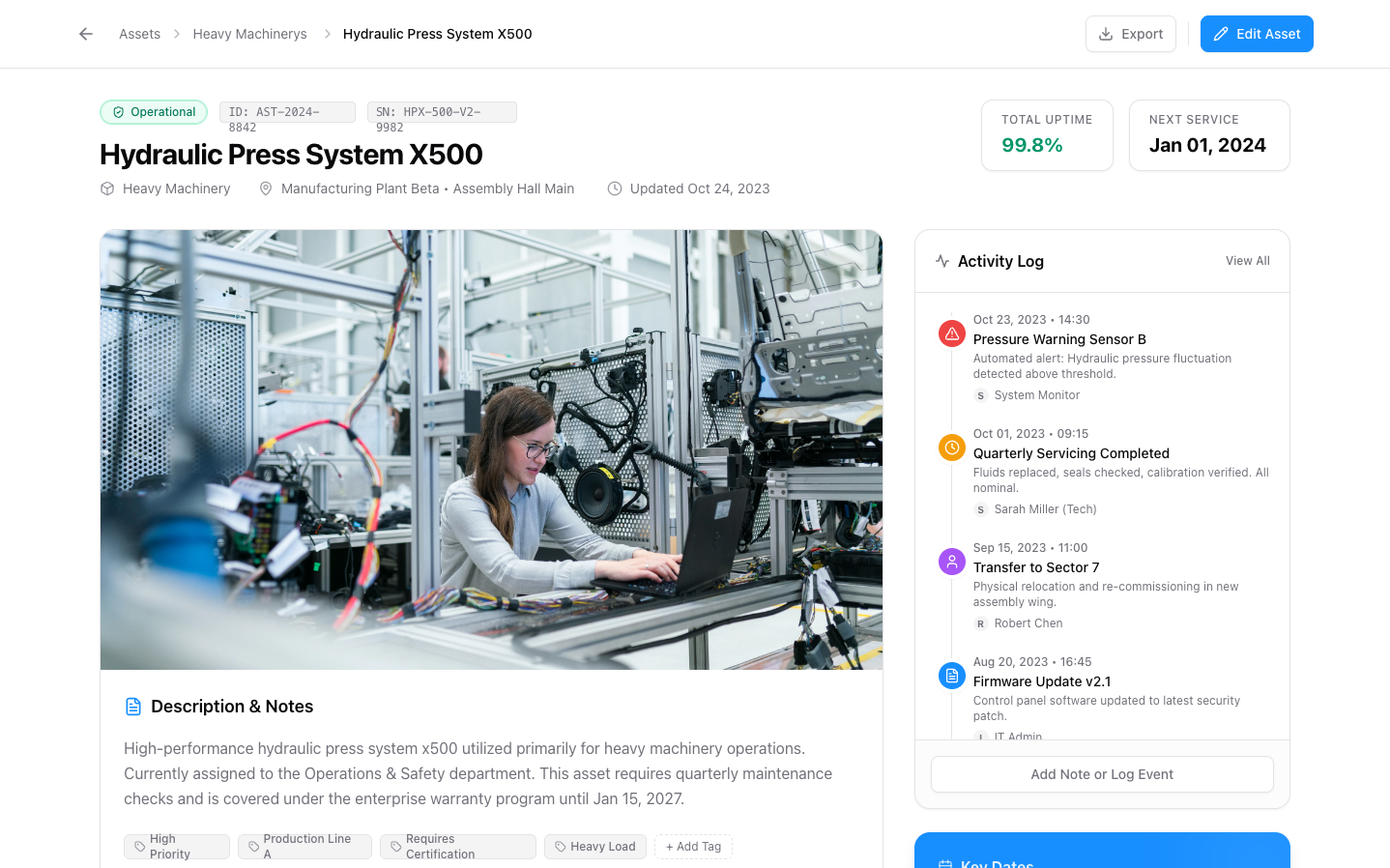 AssetDetailPage preview