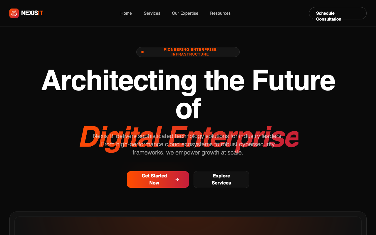 Nexis IT - Enterprise Landing Page preview