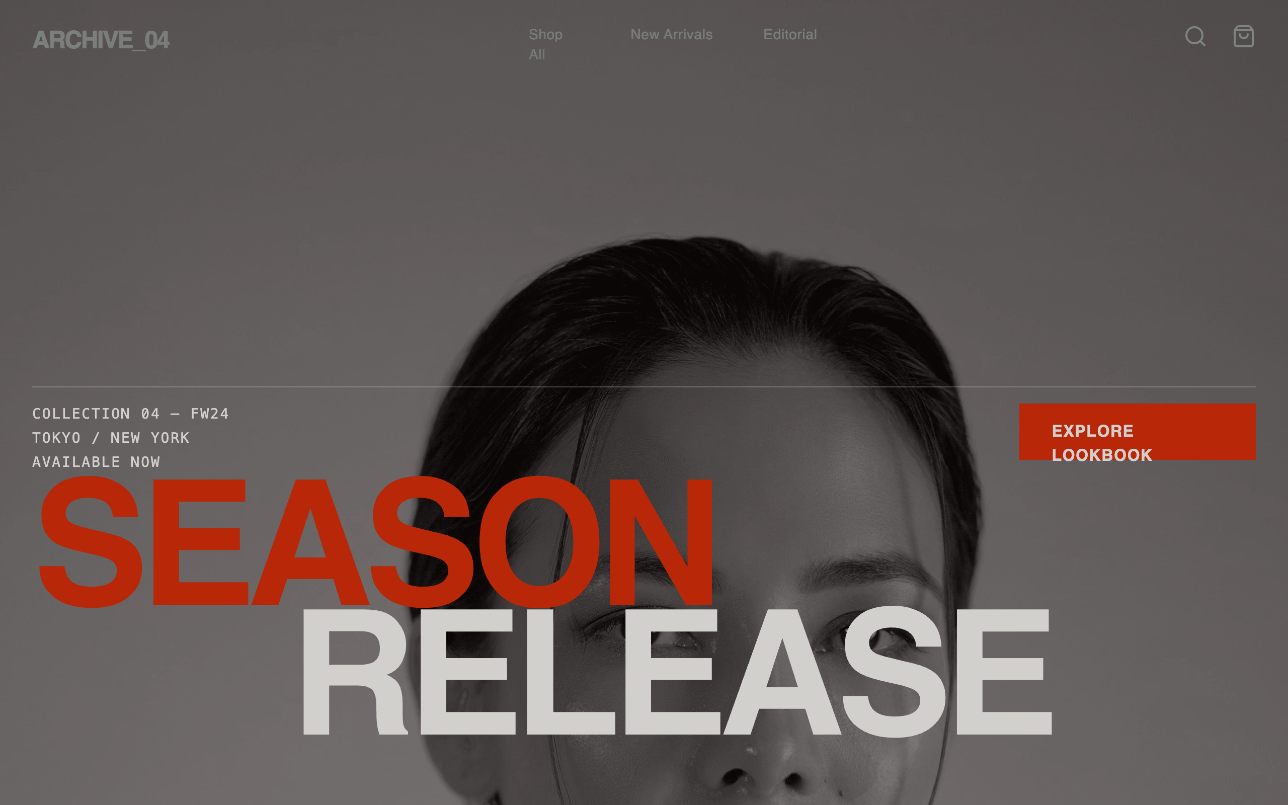 Brutalist Style Ecommerce Page preview