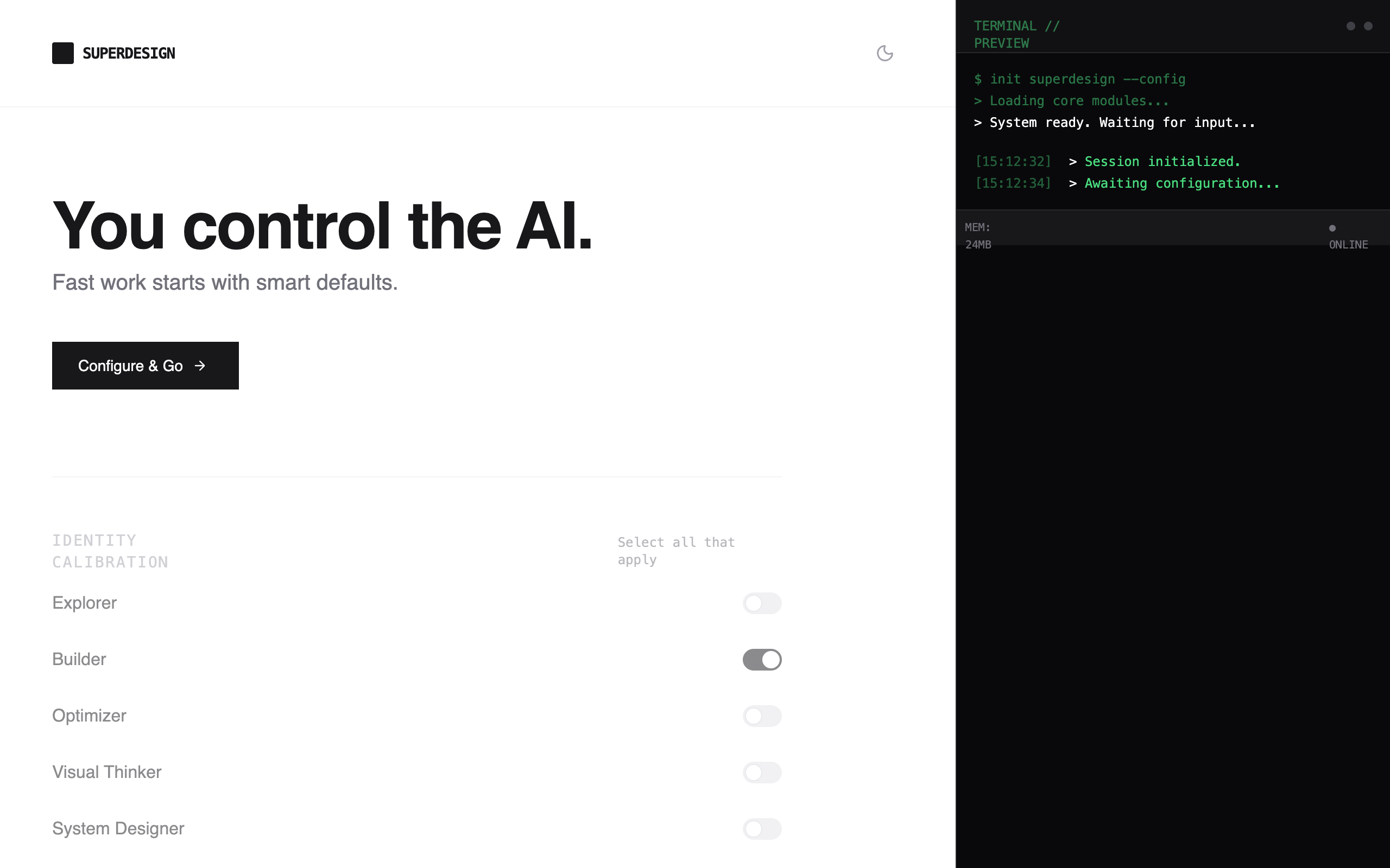 Superdesign Setup - Inline Preview preview