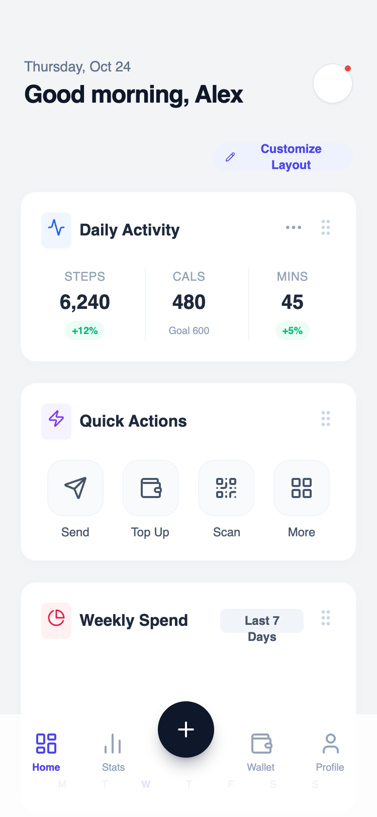 Modular Widget Home preview
