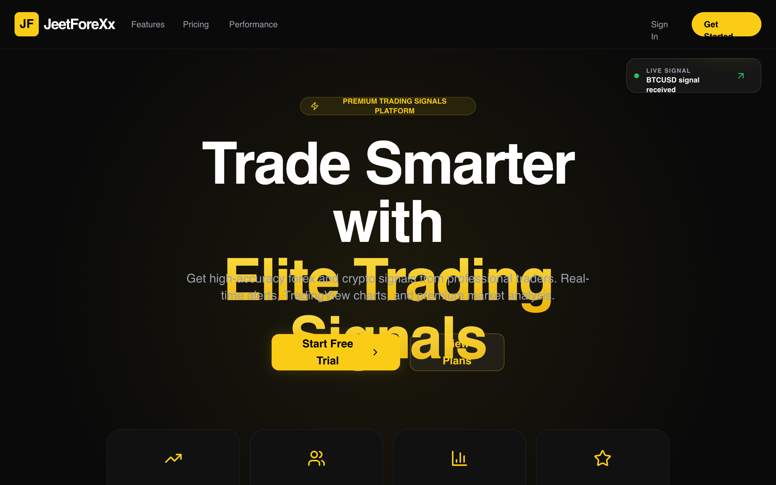 JeetForeXx Premium Trading Landing preview