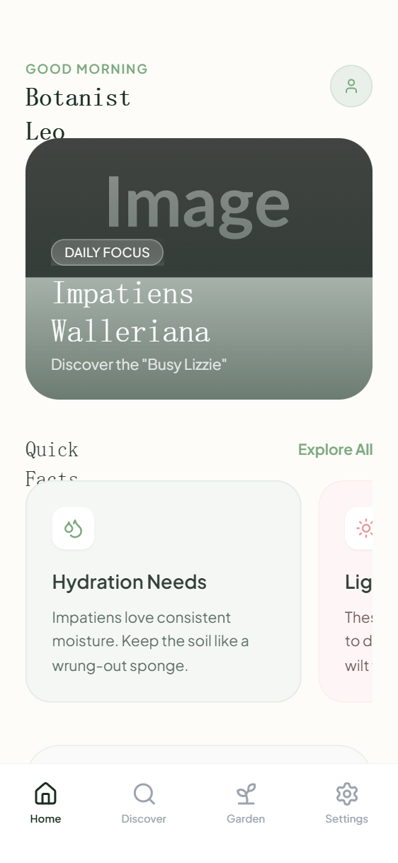 Impatiens Education Mini-App Homepage preview