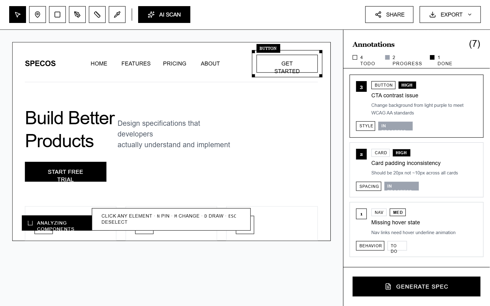 SpecOS - Brutalist Monochrome preview