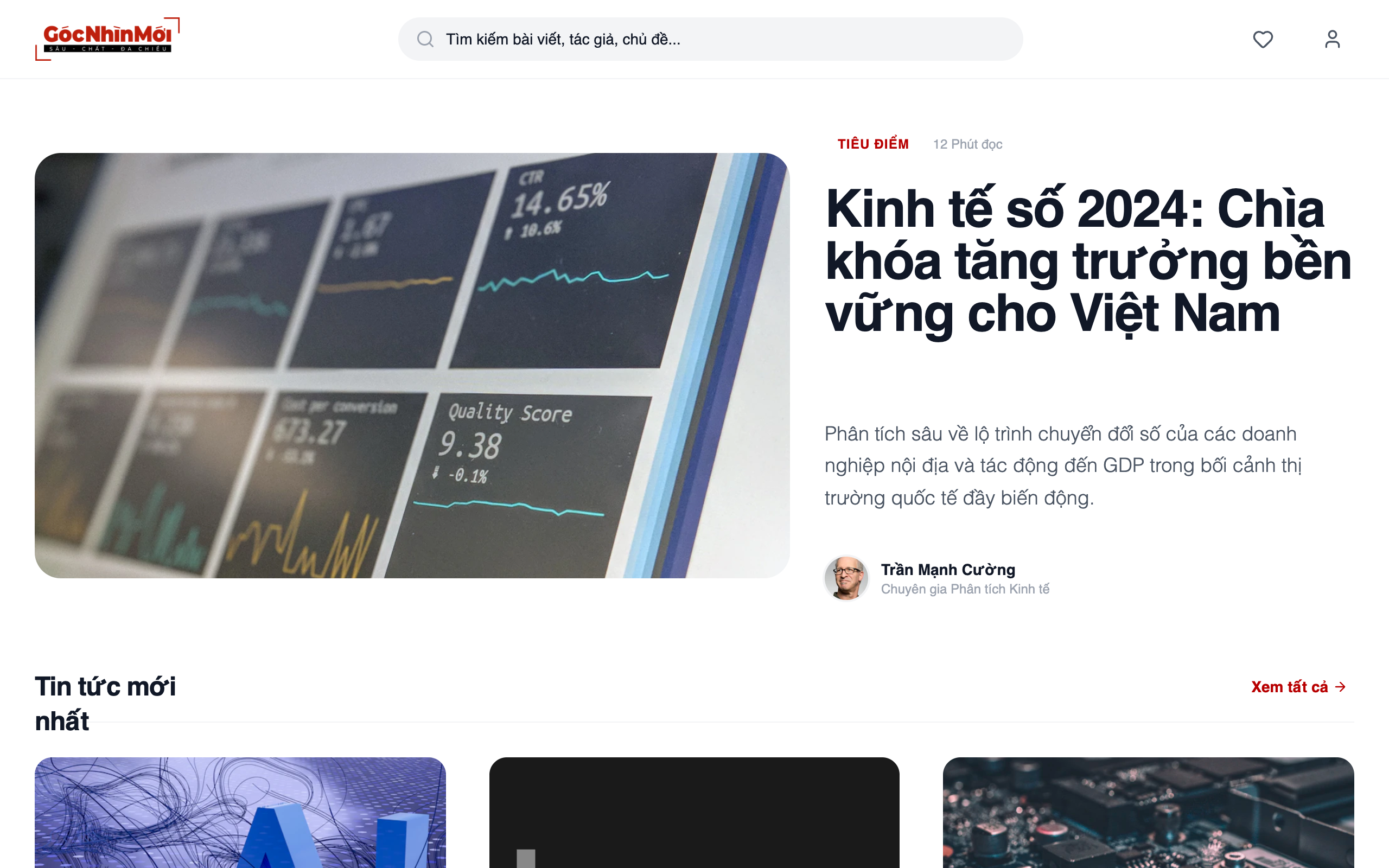 GNM - Góc Nhìn Mới Homepage preview