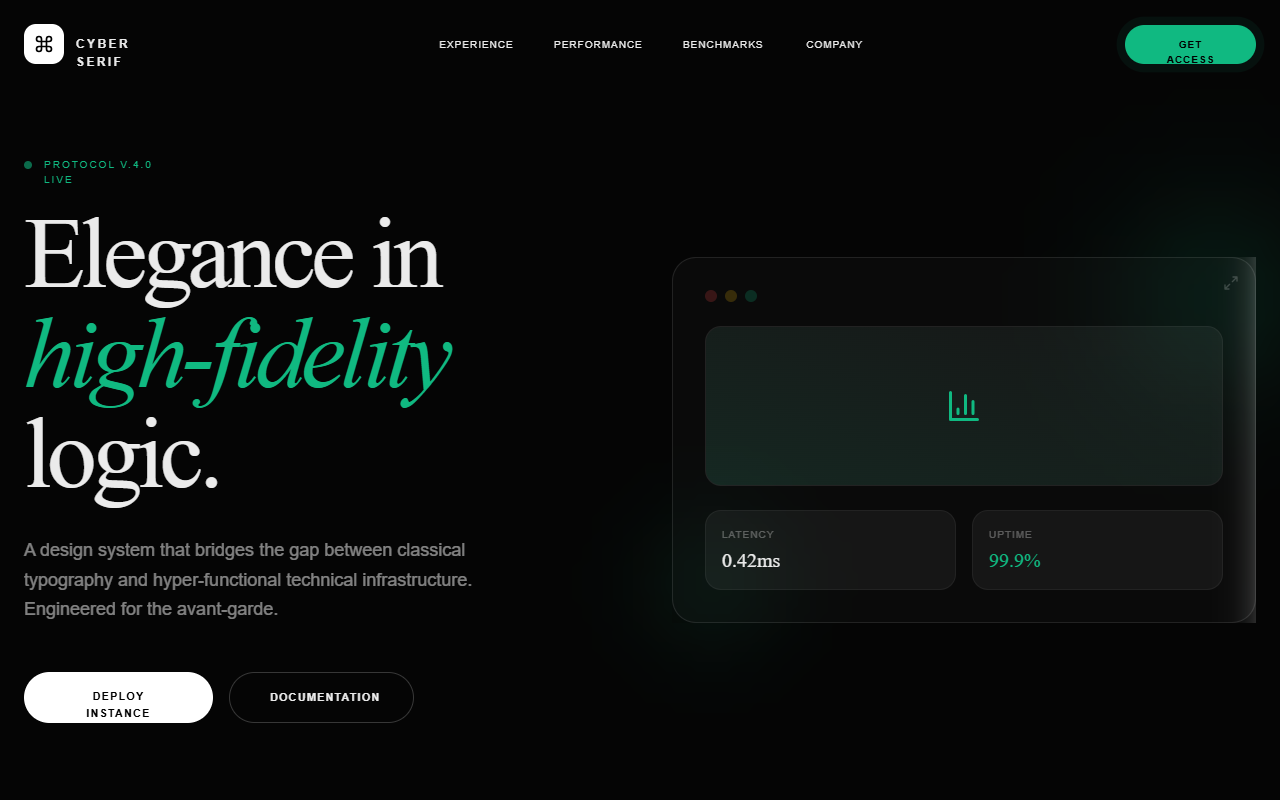 Cyber Serif - Premium Digital Experience preview