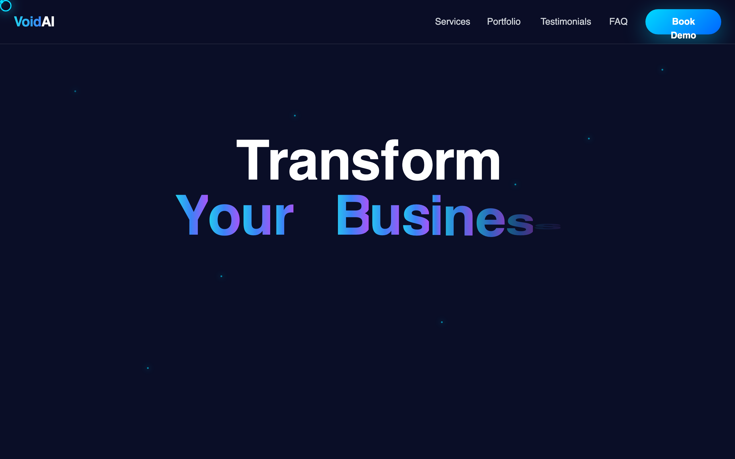 VoidAI - Premium AI Landing Page preview