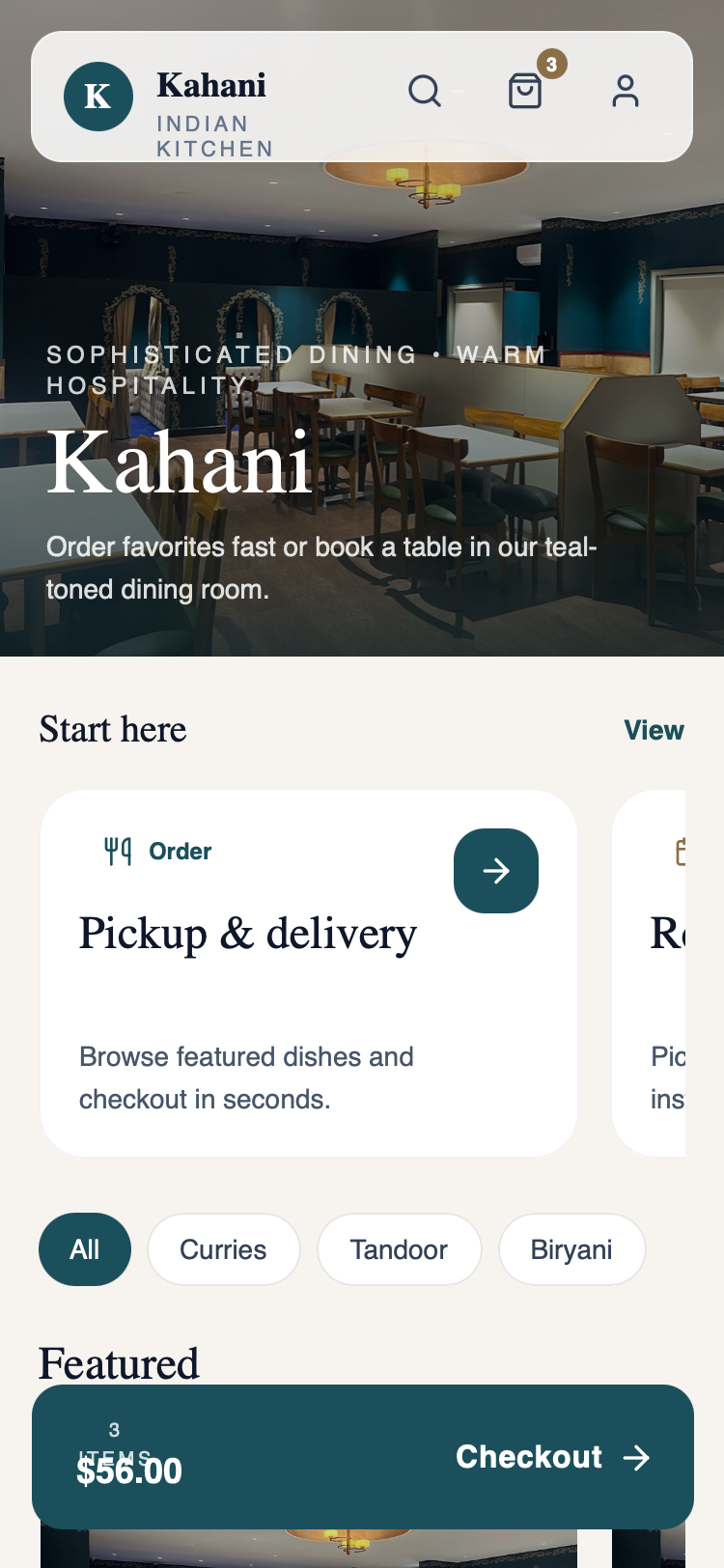 Kahani — Hero-First Immersive (Production-Ready) preview