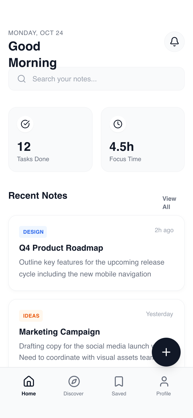 Hybrid Tab +FAB Navigation preview