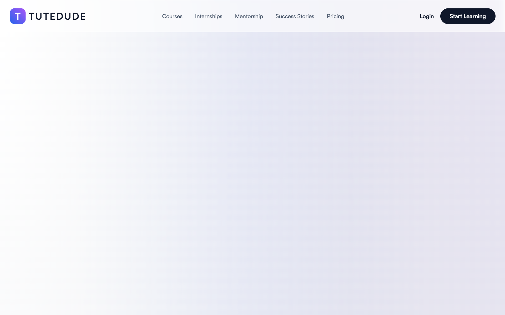 TuteDude - Futuristic EdTech Homepage with Services preview