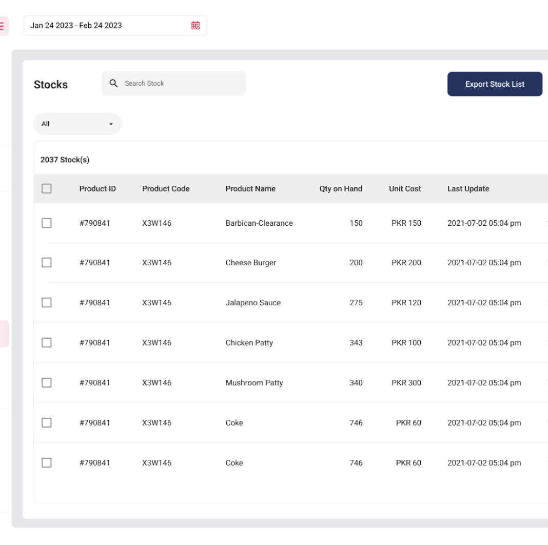 Inventory Management Dashboard