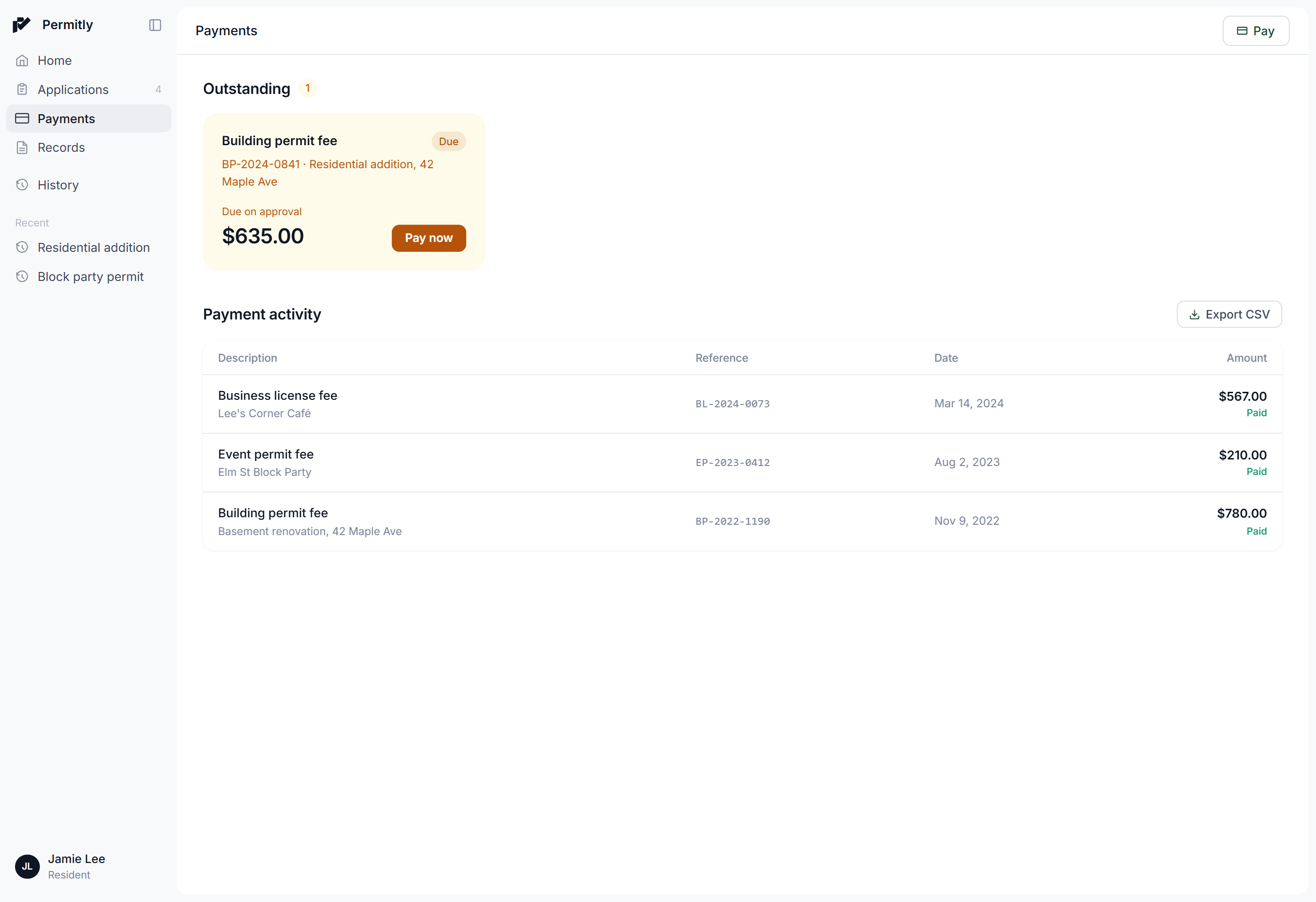 Payments