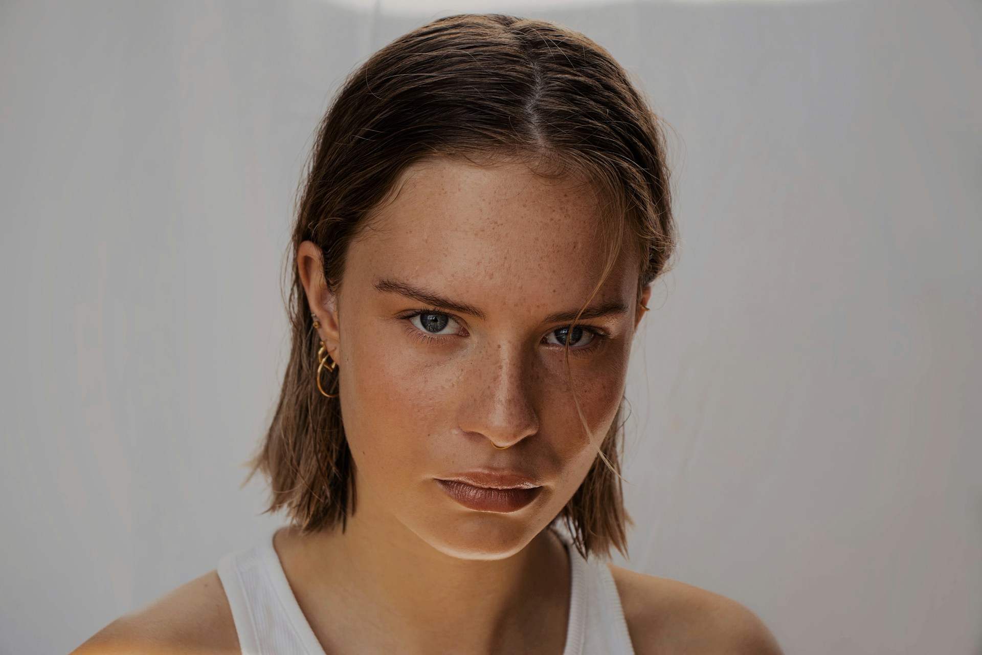 Beautiful woman with glowing skin