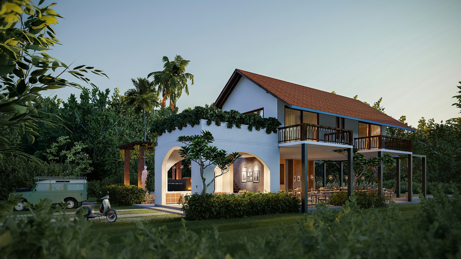Luxury beachfront villa with pool