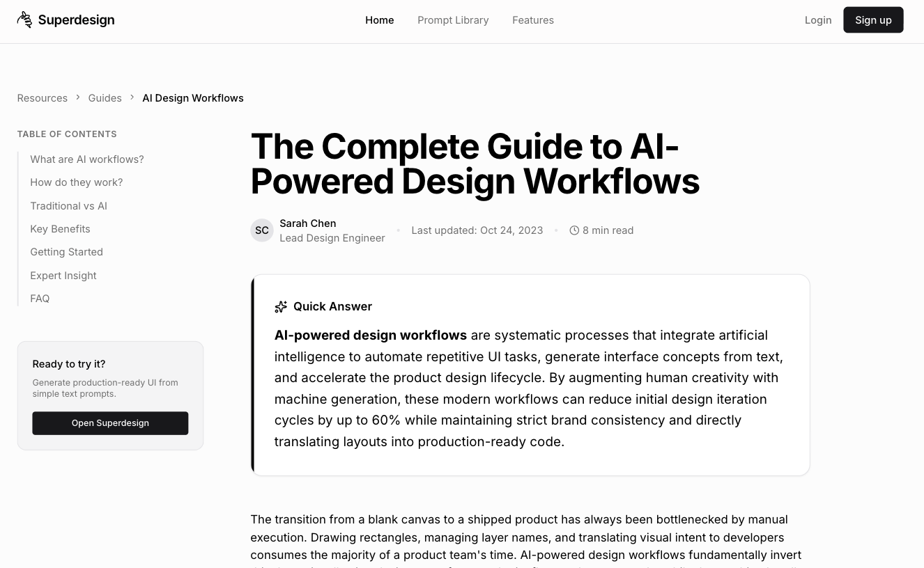 Landing Page / SEO Keyword Page preview