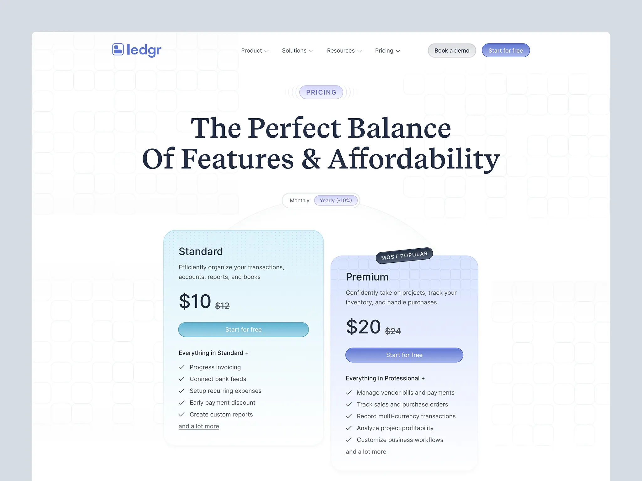 Web App / Pricing Page preview