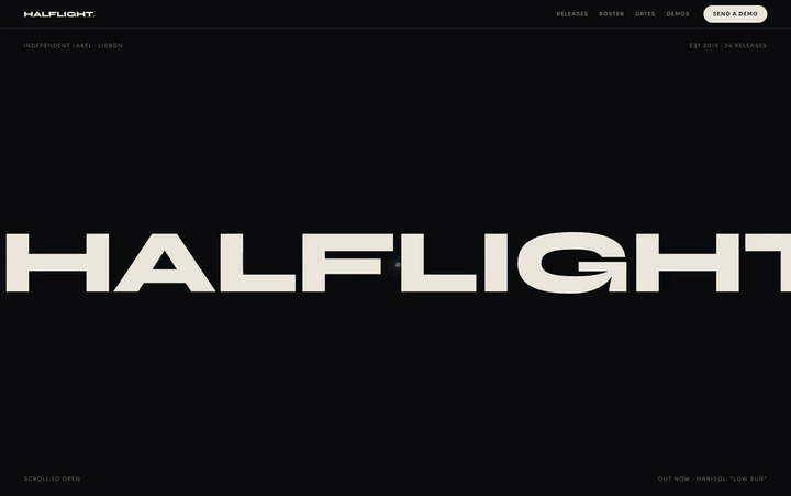 Animated Landing Page: Portal Hero That Parts to Uncover a Full Bleed Image