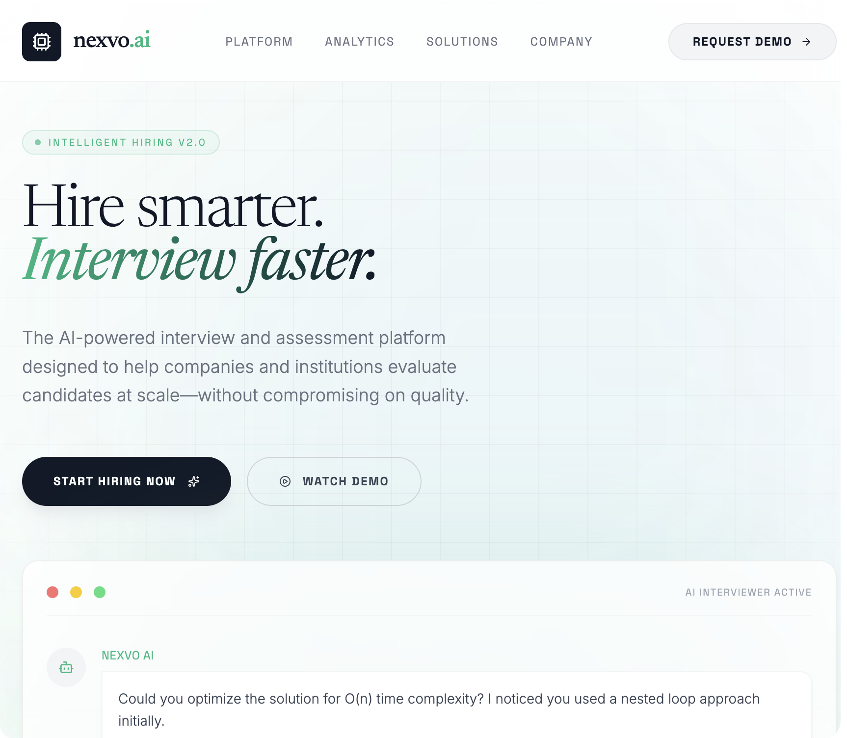 nexvo.ai - Cyber Serif Landing Page preview