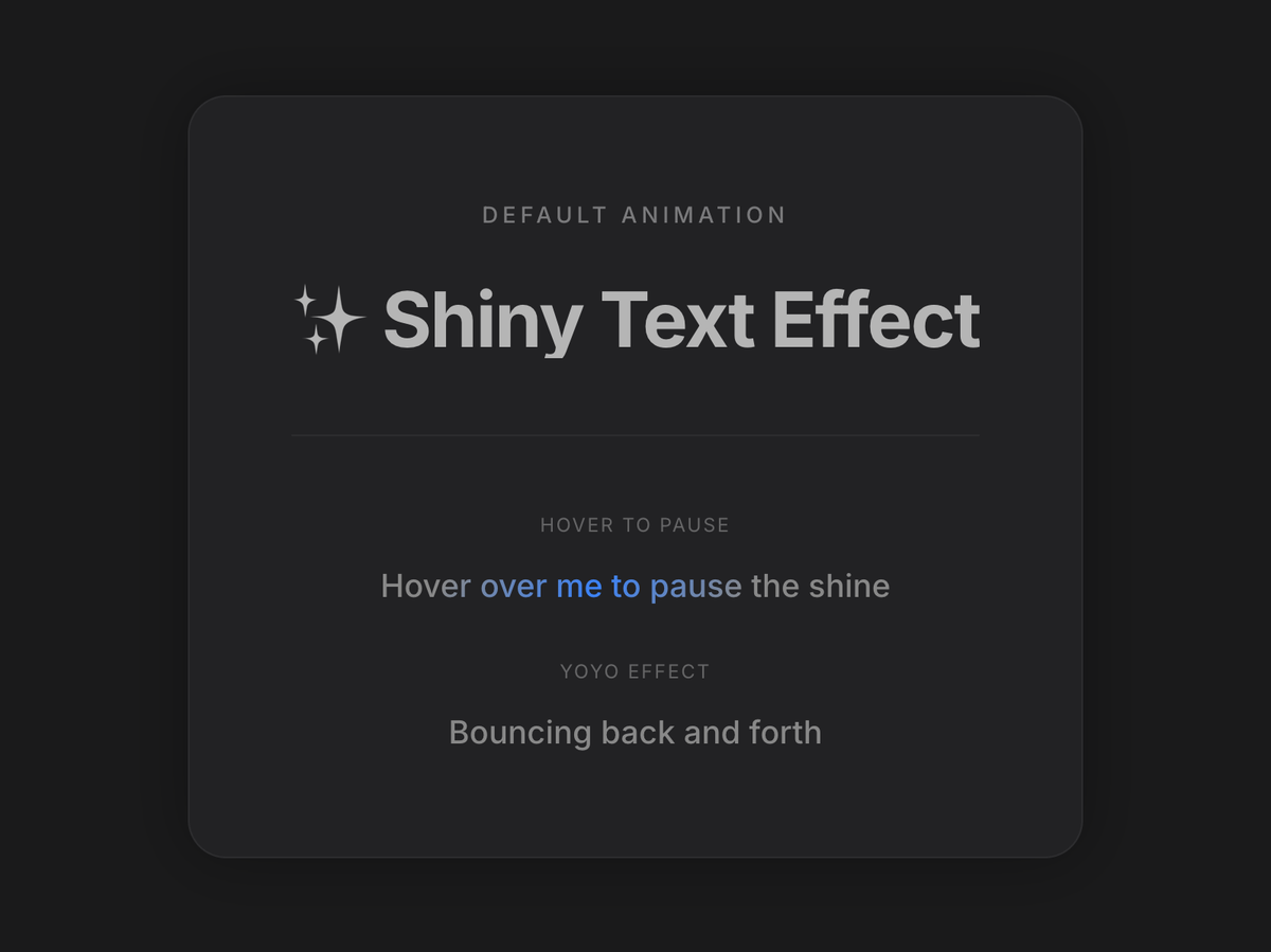 Shiny Text preview
