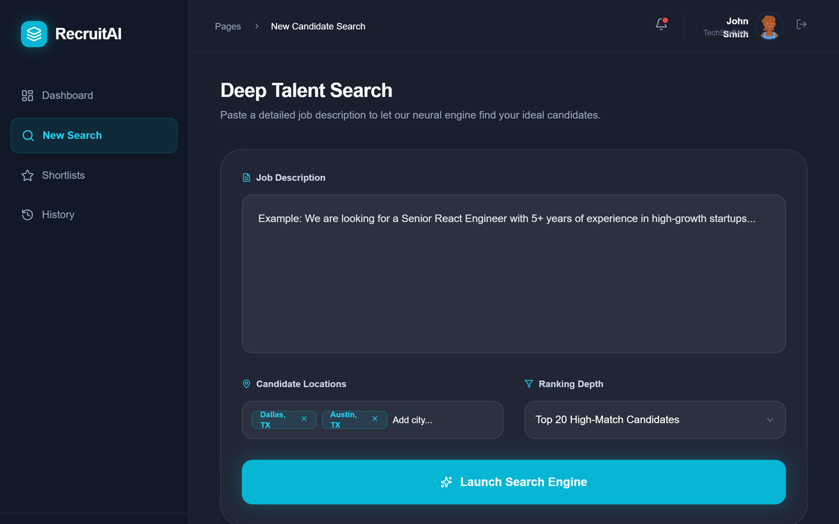 RecruiterAI - Luxury Bespoke Redesign preview