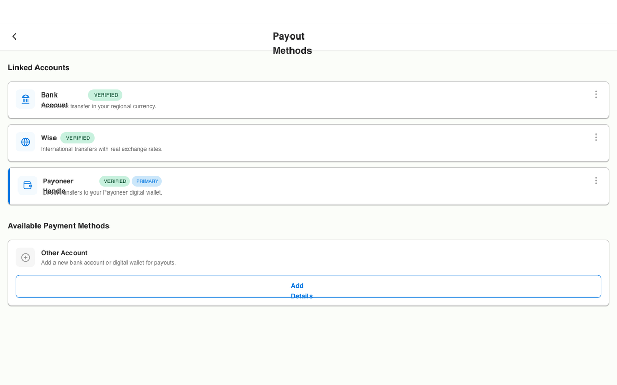 QA Refined Payout Methods - Native Implementation preview