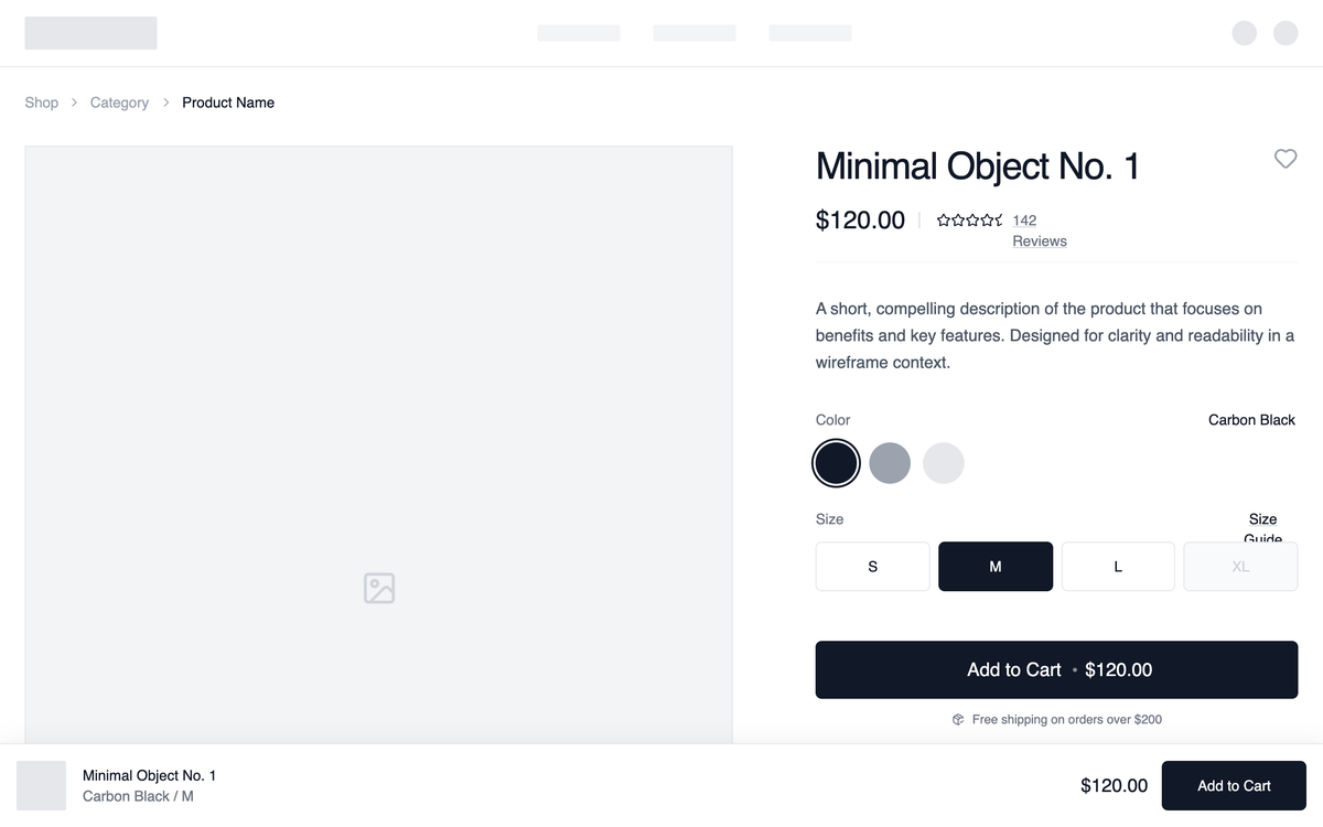 Conversion-optimised Product Page preview