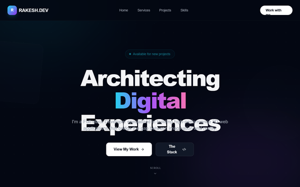 Hyper-Interactive 3D Developer Portfolio with Three.js preview