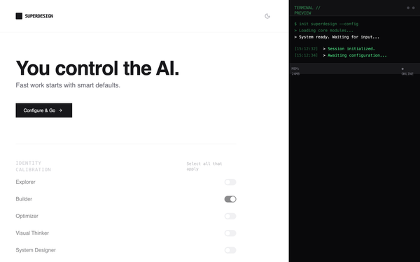 Superdesign Setup - Inline Preview preview