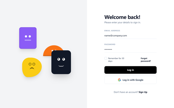 Playful Split-Layout Login preview