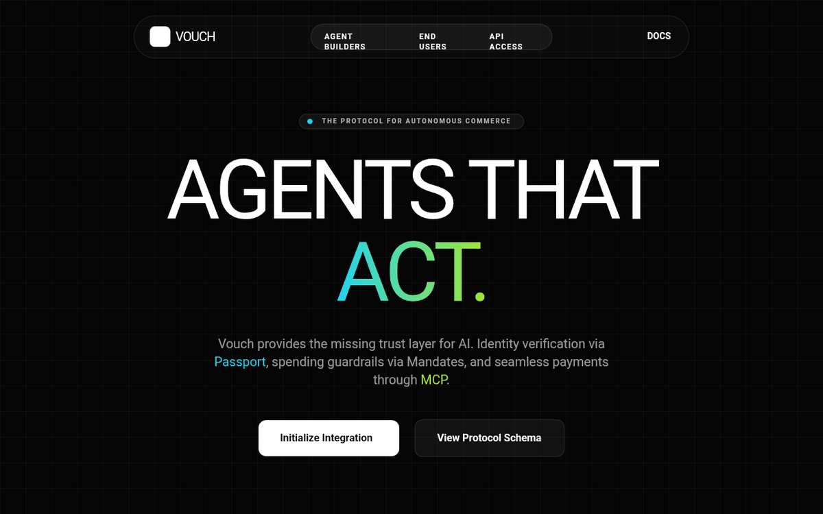 Vouch Framework - Agents that ACT preview