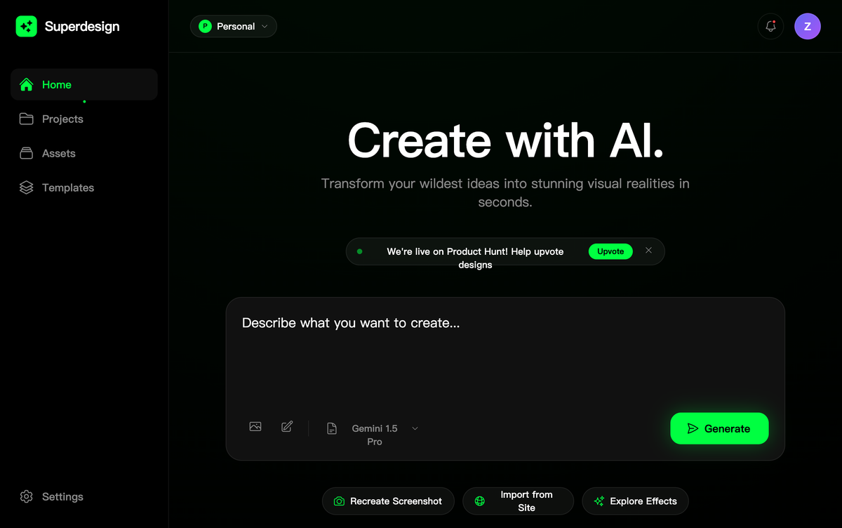 Zen Design Dashboard preview