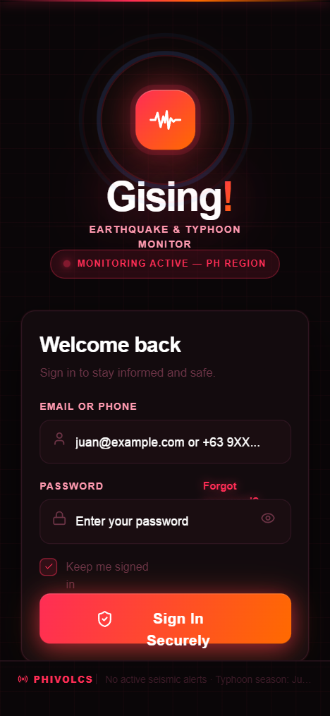 Gising! Sign In — Bold & Vibrant preview