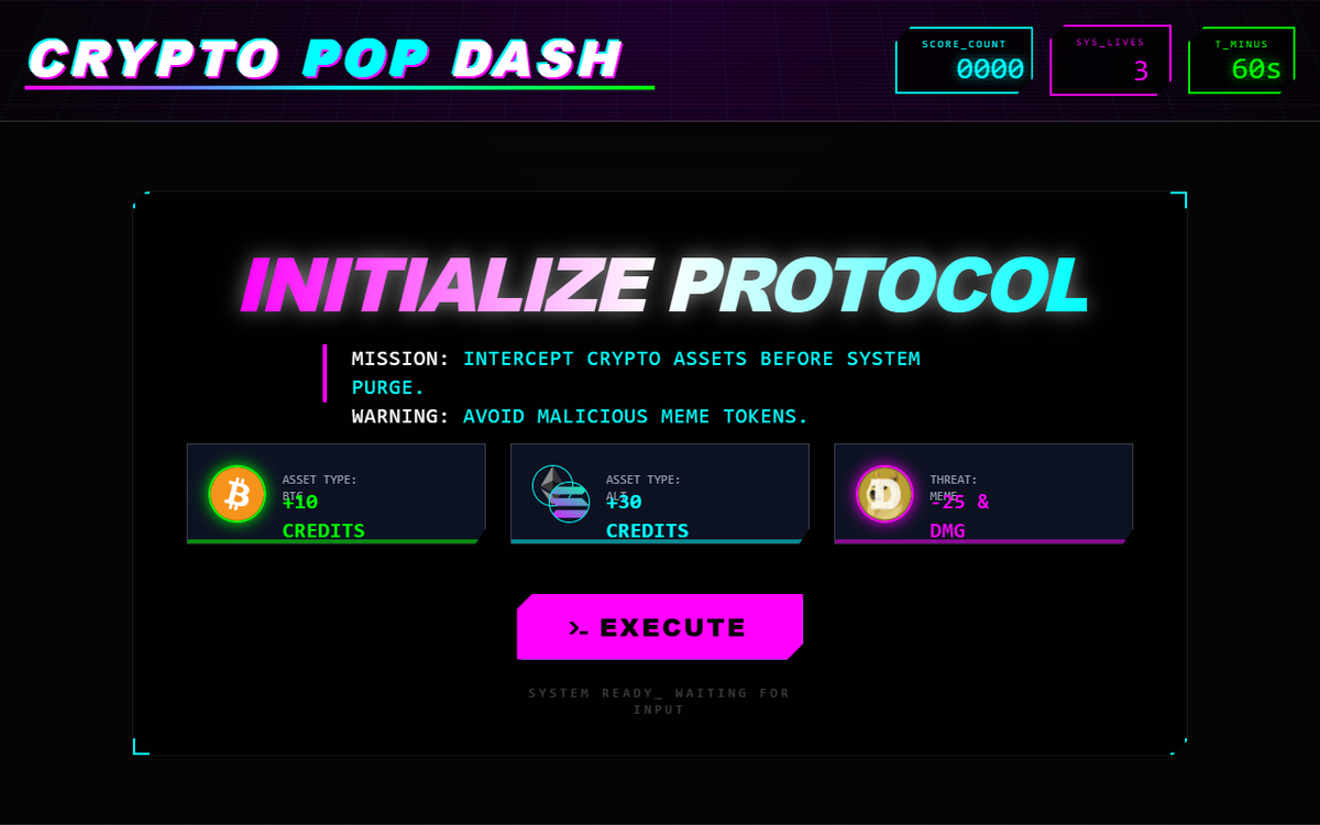 Crypto Pop Dash - Maximalist Cyberpunk preview