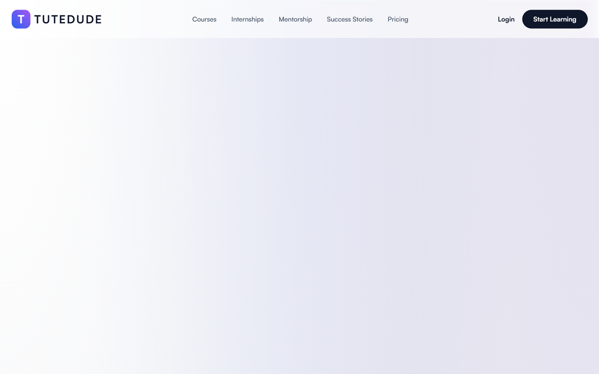 TuteDude - Futuristic EdTech Homepage with Services preview