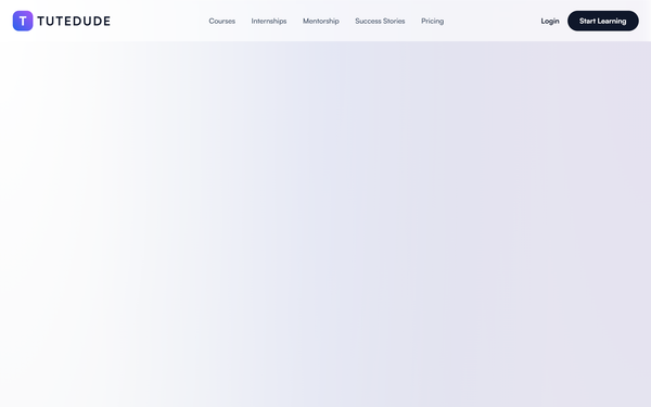 TuteDude - Futuristic EdTech Homepage with Services preview