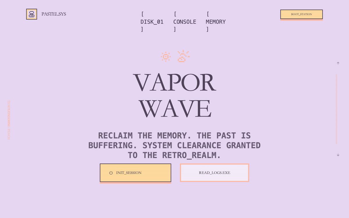 Retro 80s Pastel Terminal preview