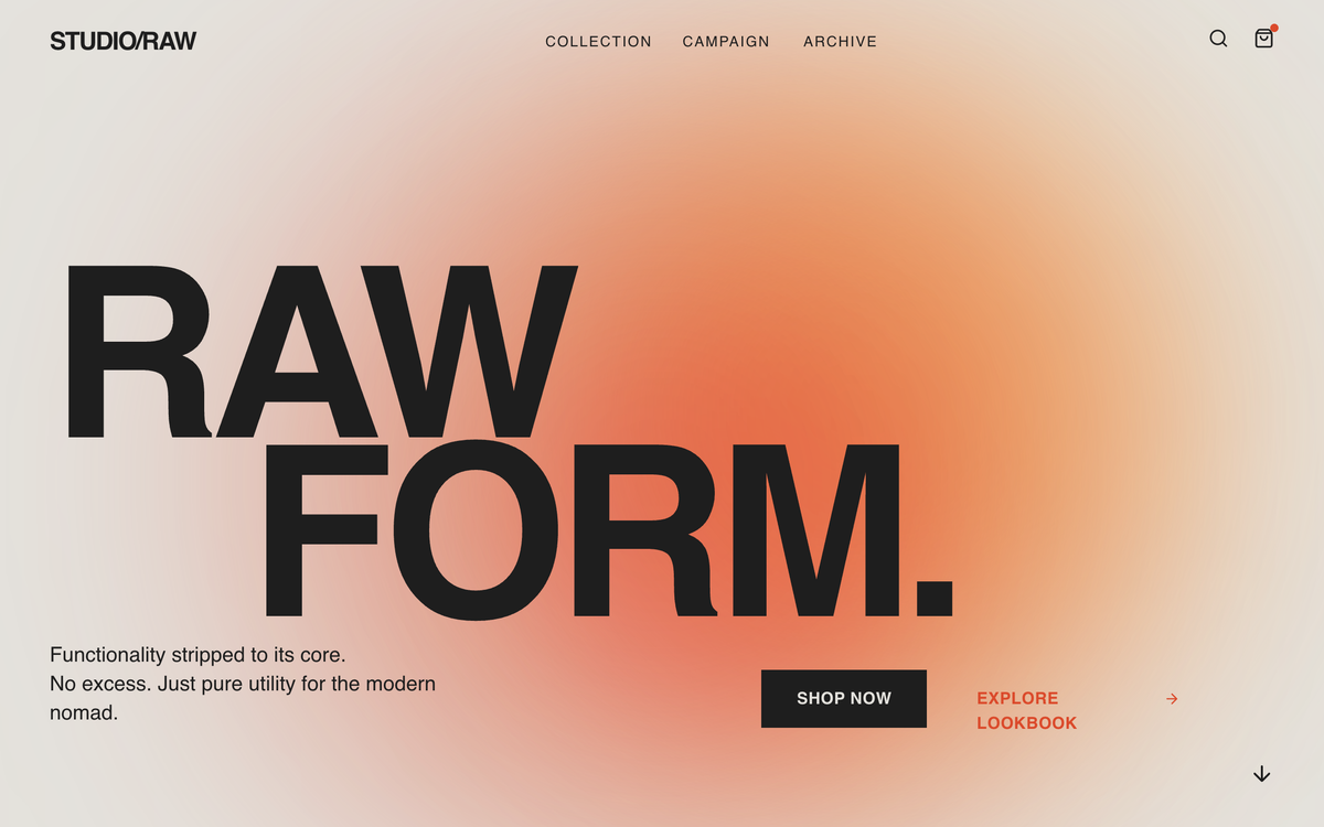 Brutalist E-commerce Page preview