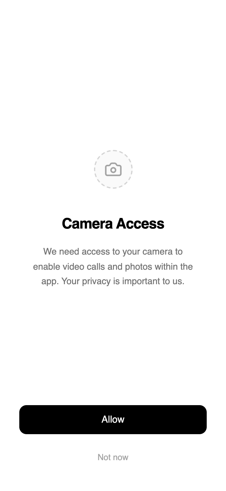 Permission request- Mobile app preview