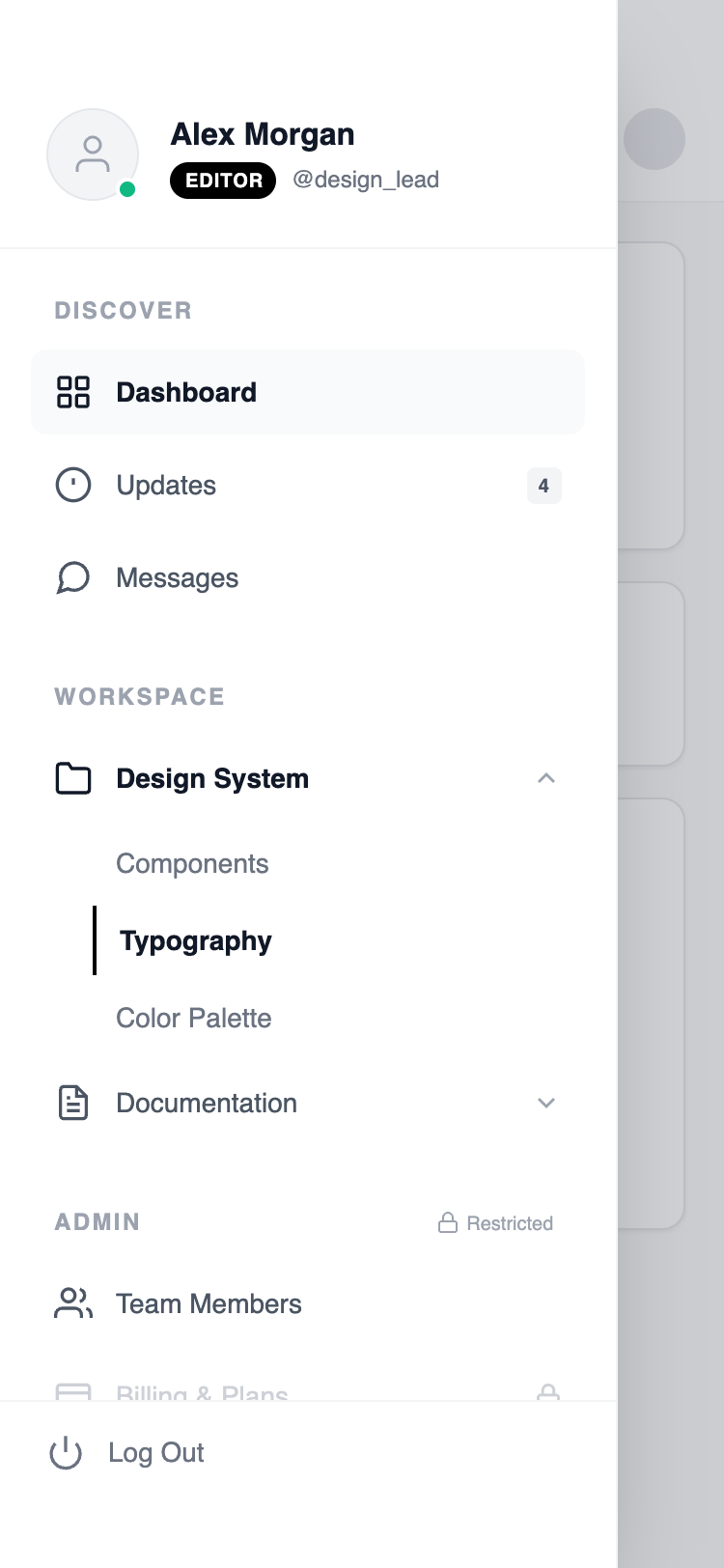 Role-Based Side Drawer Navigation preview